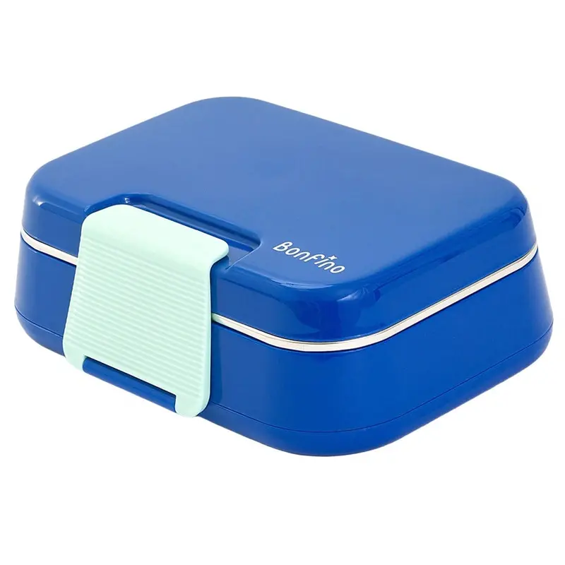 Bonfino 1150Ml Bento Box With Cutlery Set – Blue & Green 1
