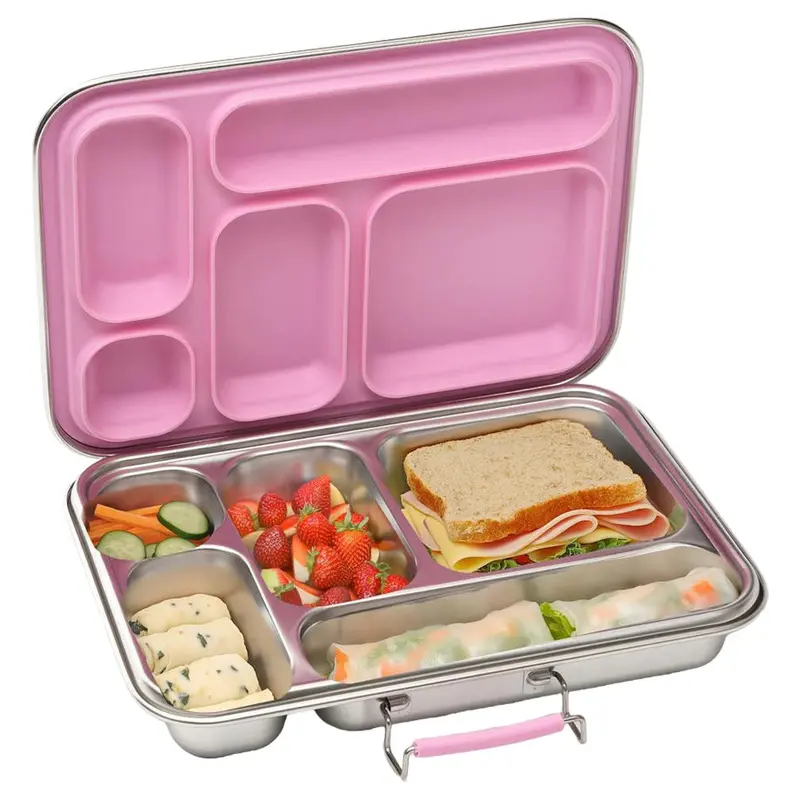 Bonfino 895Ml Stainless Steel Eco-Friendly Bento Box (Pink) 1