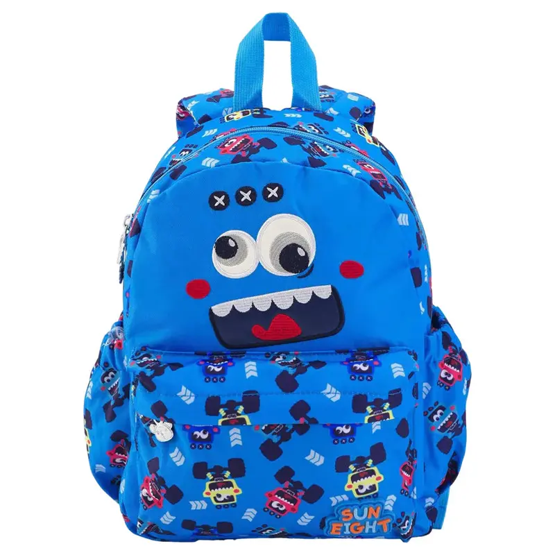 Bonfino Blue 13-Inch Cartoon Car-Design Backpack For Boys And Girls 1