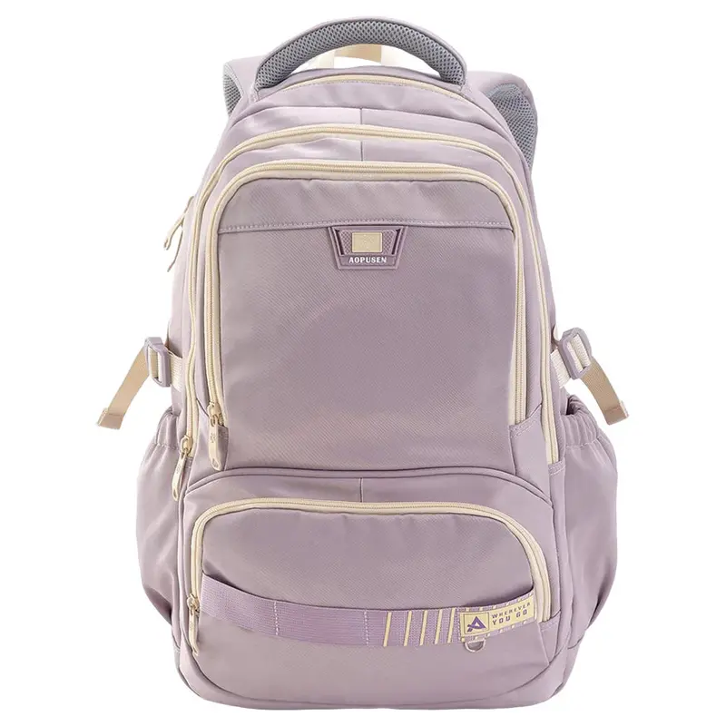 Bonfino Large-Capacity School Backpack – 20-Inch Durable Student Bag, Purple 1