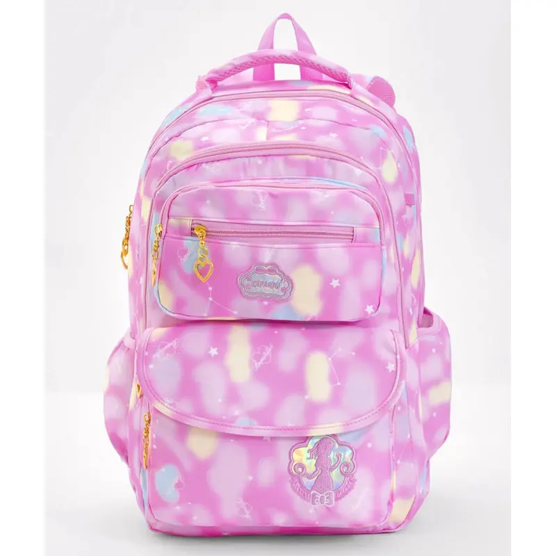 Bonfino Soft-Pink School Backpack – 18-Inch Lightweight Student Bag 1