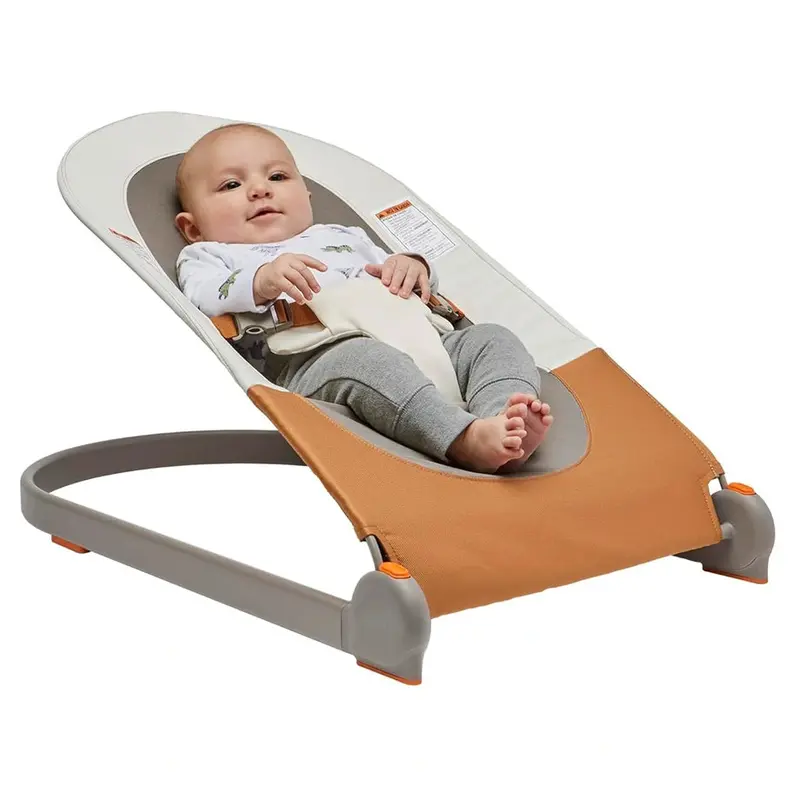 Boon Slant Portable Baby Bouncer In Beige – Lightweight & Compact 1