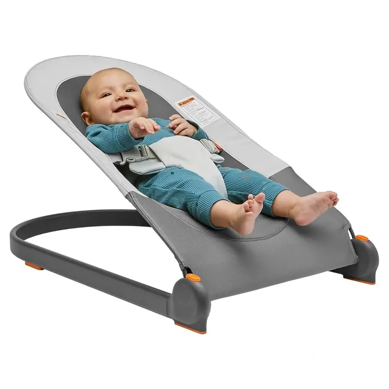 Boon Slant Portable Baby Bouncer In Light Grey – Ultra-Lightweight Design 1
