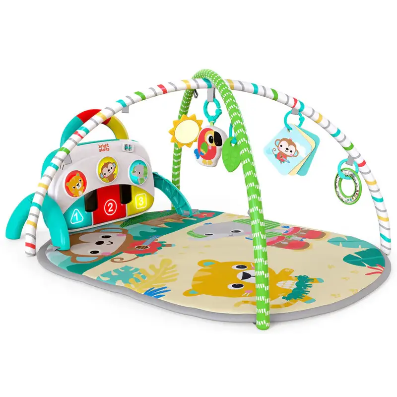 Bright Starts 4-In-1 Groovin’ Kicks Piano & Drum Activity Gym – Tropical Theme 1