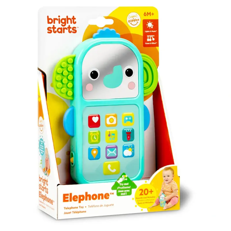 Bright Starts Elephone Talking Toy – Interactive Learning Phone For Babies 1