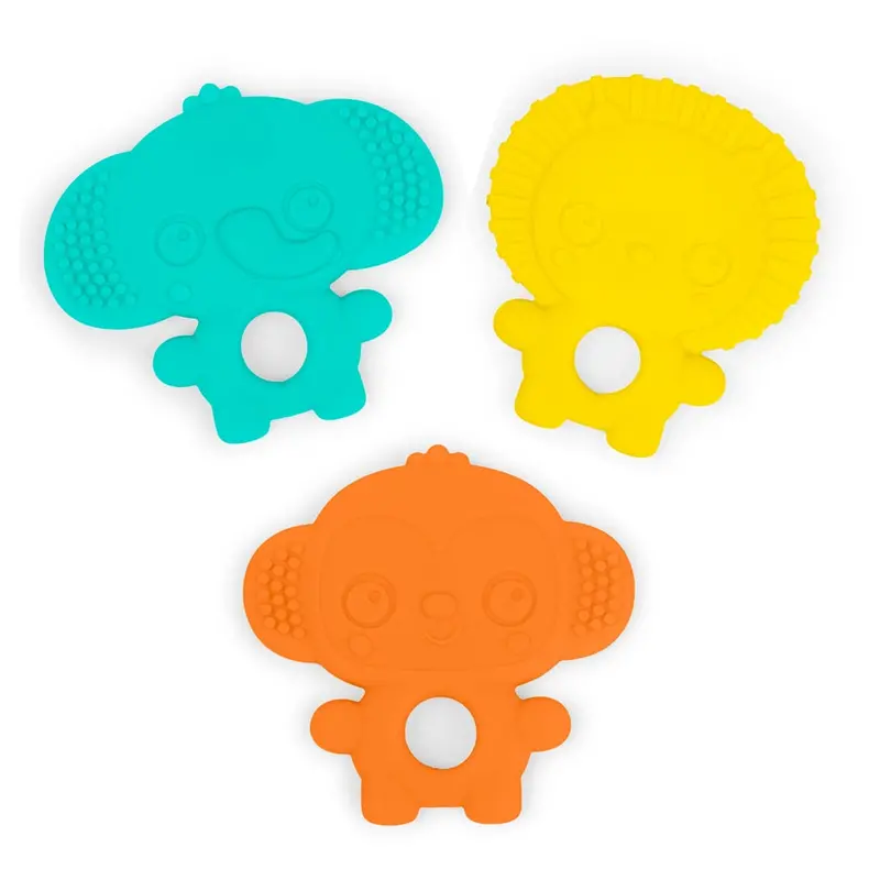 Bright Starts Gummy Buddies Textured Teether Set – 3-Pack For Soothing Relief 1