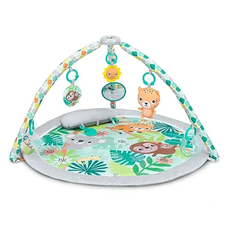 Bright Starts Pop 'N Wiggle Rainforest Activity Gym – Foldable Play Mat 1