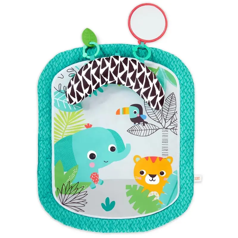 Bright Starts Totally Tropical Prop Mat – Supportive Tummy Time Play Mat 1