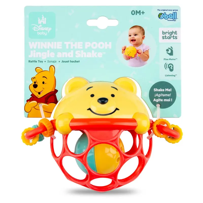 Bright Starts Winnie The Pooh Jingle & Shake – Soft Rattle Toy For Infants 1