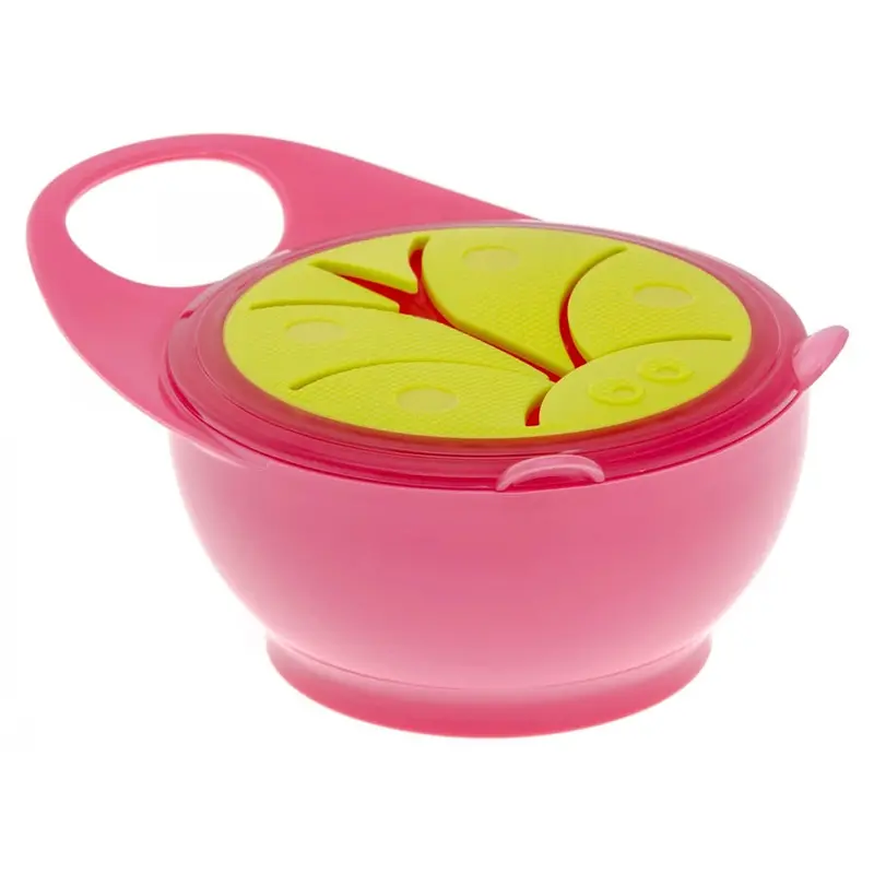 Brother Max Easy-Hold Snack Pot Bowl – Pink & Green 1