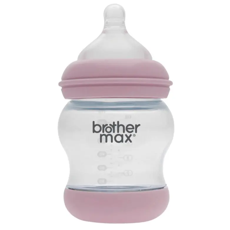 Brother Max Pp Anti-Colic Feeding Bottle – 160Ml, Pink (Slow Flow Teat) 1