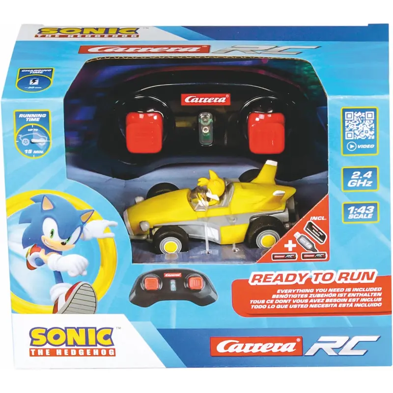 Carrera Team Sonic Racing Mini Rc Car – Tails Figure, 1:43 Scale 1