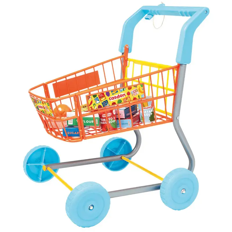 Casdon Play Shopping Trolley – Rolling Grocery Toy For Kids 1