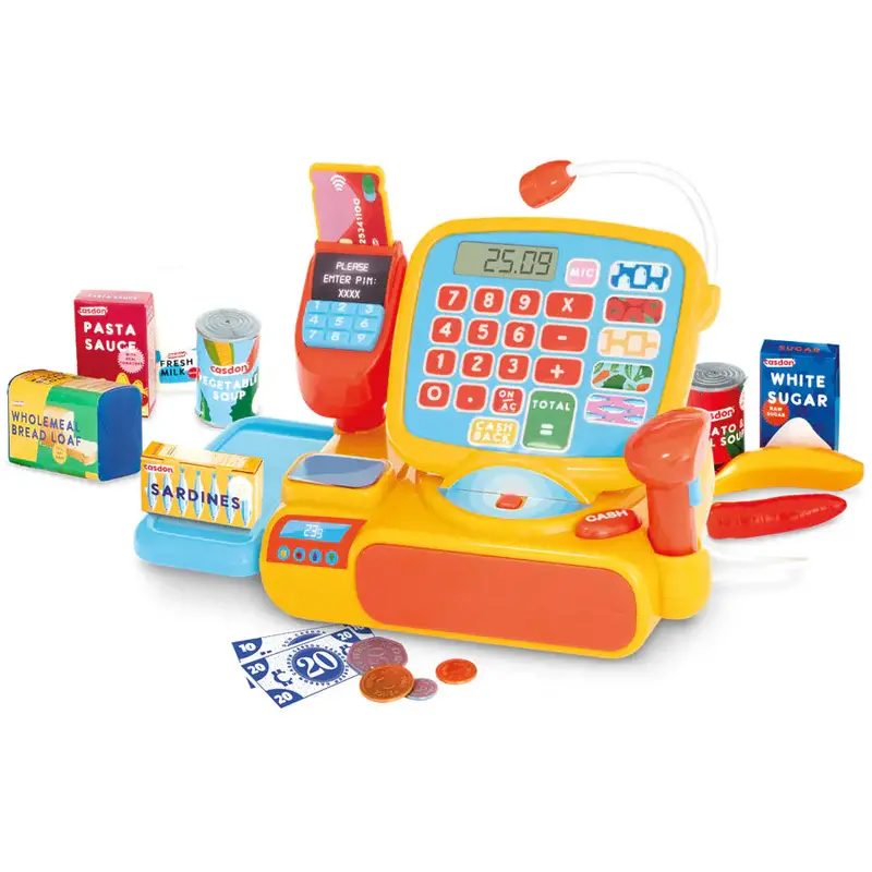 Casdon Supermarket Checkout Toy – Interactive Play Till 1