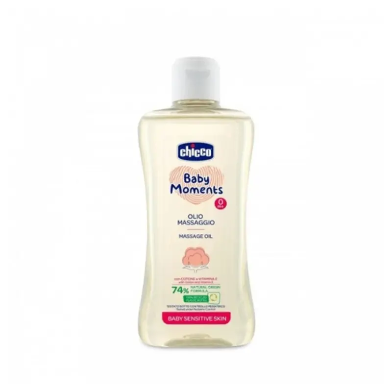 Chicco Gentle Massage Oil For Babies – 200Ml Cleansing & Nourishing Oil 1