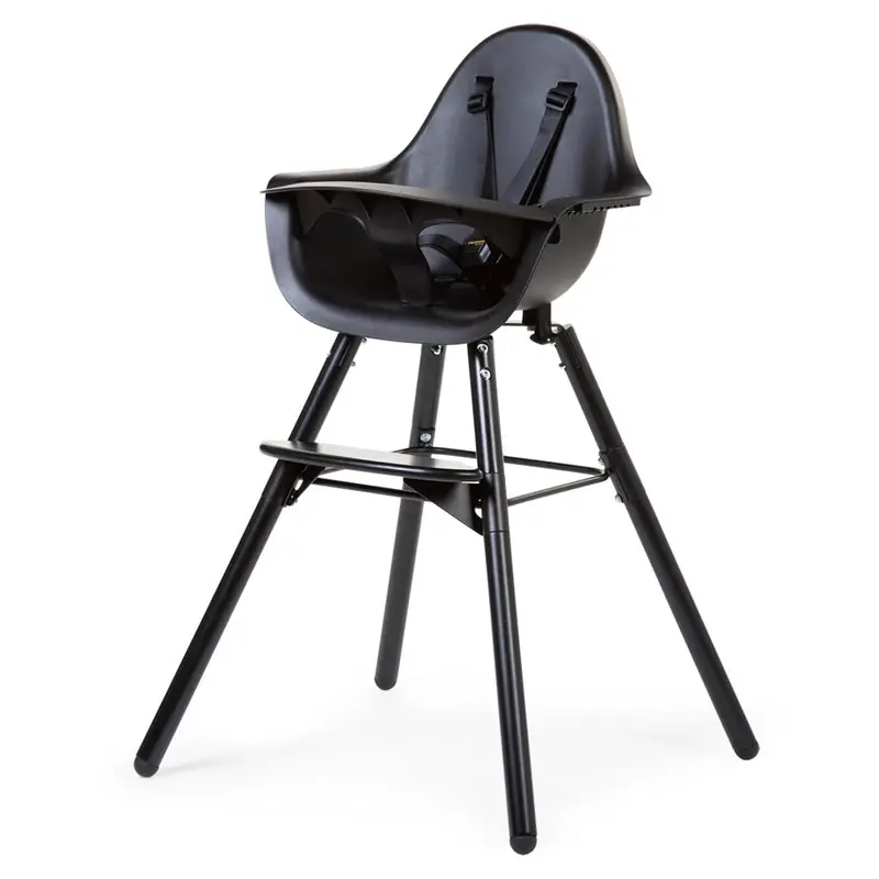 Childhome Evolu 2-In-1 Adjustable Toddler Chair With Safety Bumper – Black 1