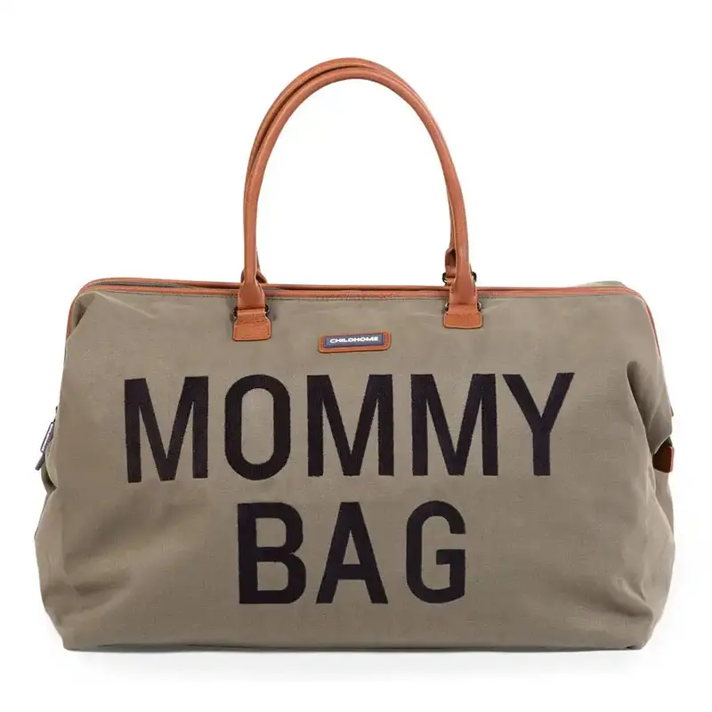 Childhome Kaki Canvas Large Mommy Tote Bag 1