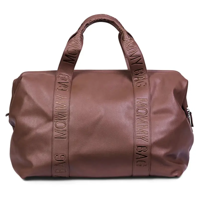 Childhome Mommy Bag Signature – Simili Dark Brown Finish 1
