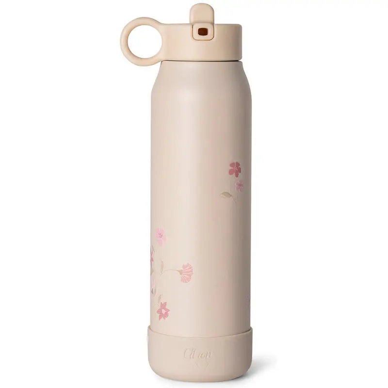 Citron 2023 Flower-Print 350Ml Stainless Steel Water Bottle 1