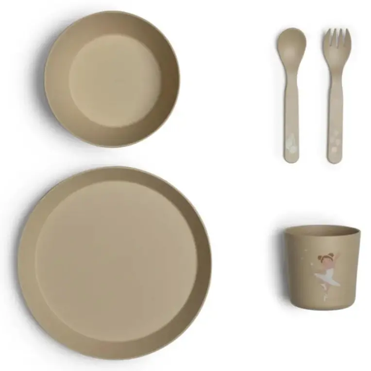 Citron Ballerina Bio-Based Tableware Set – Sustainable Kids Dinnerware 1
