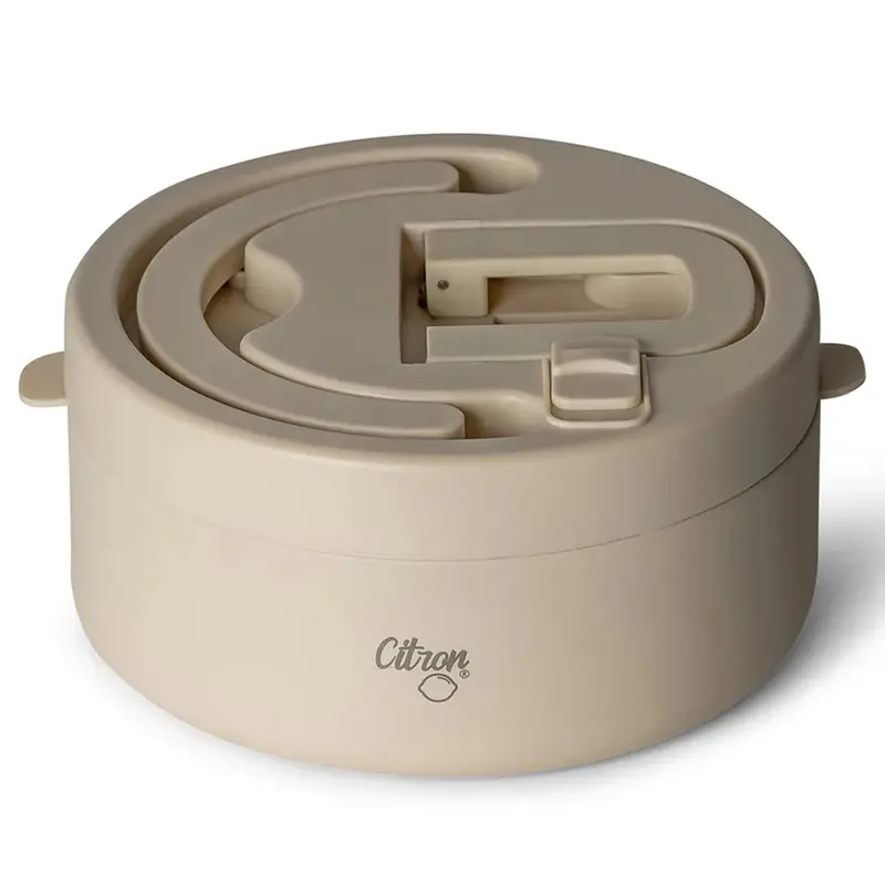 Citron Beige 400Ml Stainless Steel Food Jar – Vacuum-Insulated, Leak-Proof Thermos 1