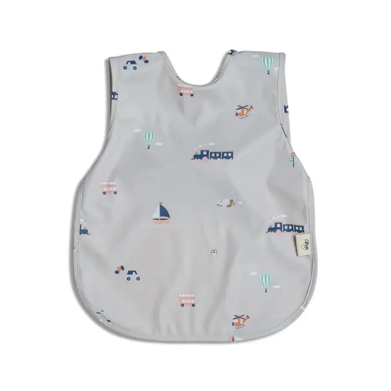 Citron Sleeveless Vehicles Baby Bib 1