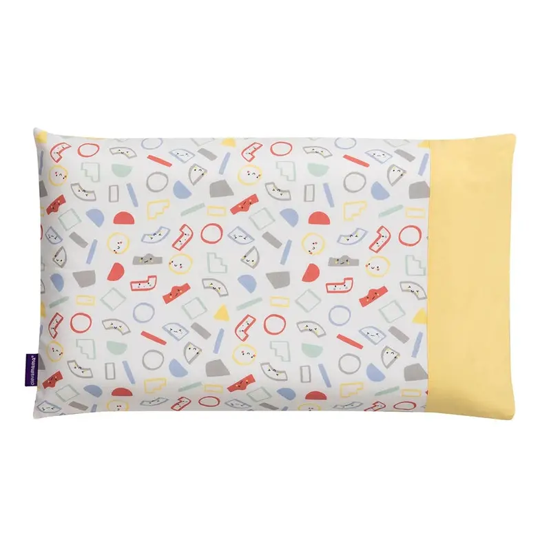 Clevafoam Toddler Pillow Cover – Grey And Yellow Design 1
