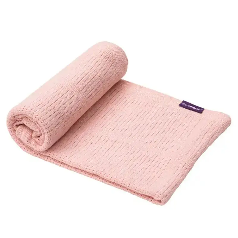 Clevamama Cellular Blanket – Lightweight Cotton Blend (Pink, 80X100Cm) 1