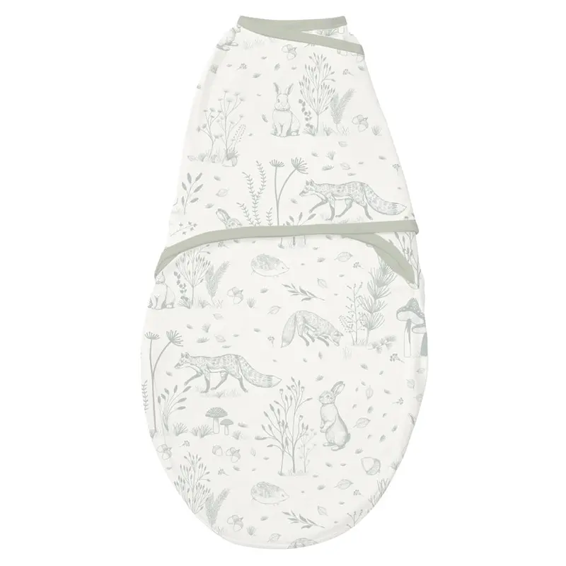 Clevamama Sleep Swaddle – Forest Friends Design, Premium Cotton Swaddle 1