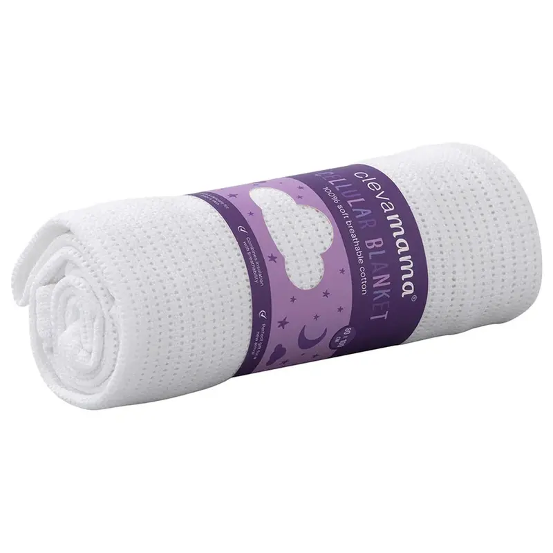 Clevamama Soft Cellular Blanket – 80 X 100 Cm, Pure White 1