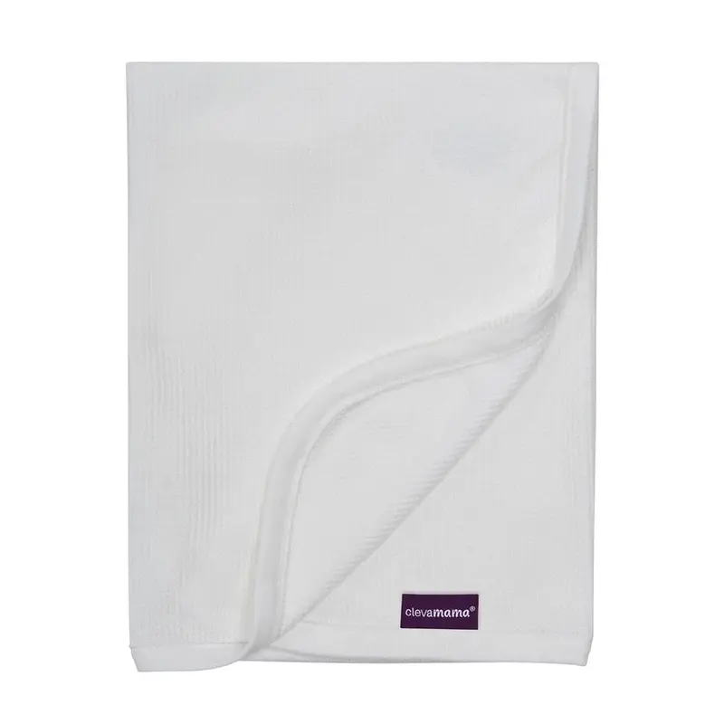 Clevamama Waffle-Weave Cotton Blanket – 70 X 90 Cm Crib Or Moses Basket Fit 1