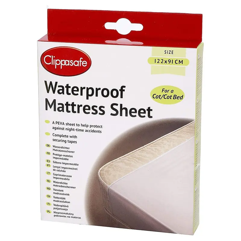 Clippasafe Cot-Sized Waterproof Mattress Protector – 122 X 91 Cm 1