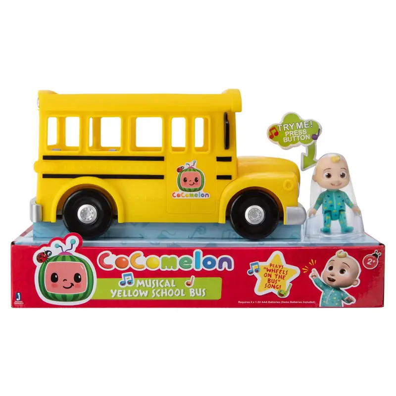 Cocomelon Musical Yellow School Bus Toy – Singing & Rolling Play Vehicle 1