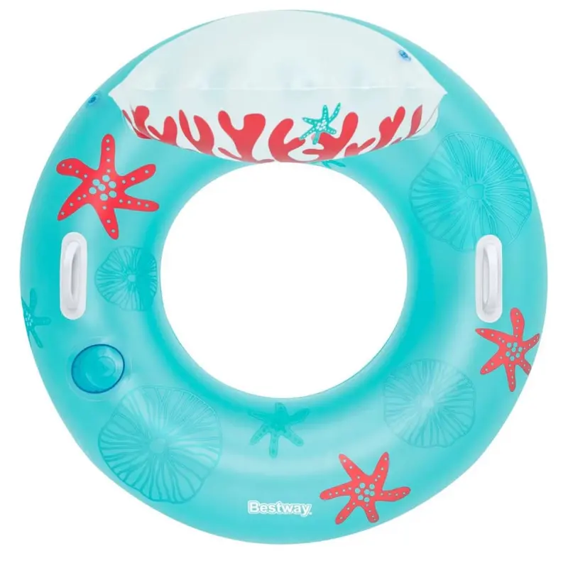 Coral Bliss Giant Inflatable Swim Tube – 42" X 44.5" – Bestway 1
