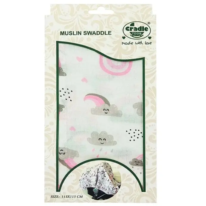 Cradle Togs Muslin Swaddle Blanket – Lightweight, Breathable Wrap For Newborns (0–12 Months) 1
