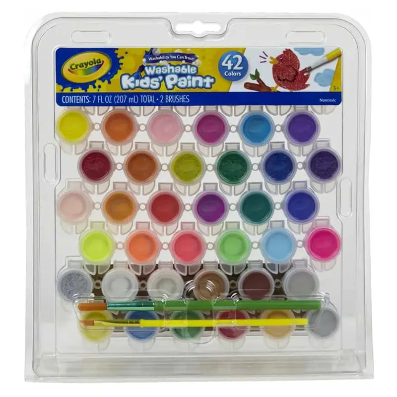 Crayola 42-Piece Washable Kids' Paint Art Supply Set 1