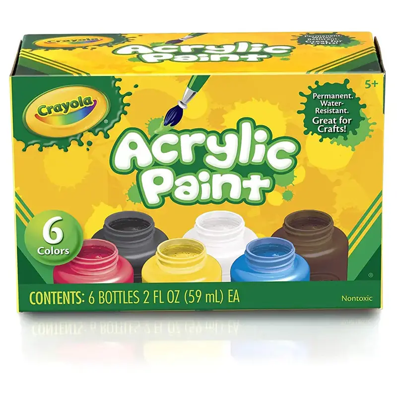 Crayola Acrylic Paint Starter Set – 6 Vibrant Colors 1