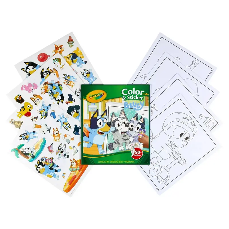 Crayola Bluey Color & Sticker Activity Book – Paperback Fun For Fans 1