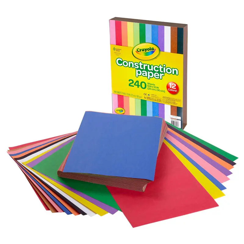 Crayola Construction Paper Pack – 240 Sheets In 12 Vibrant Colors 1