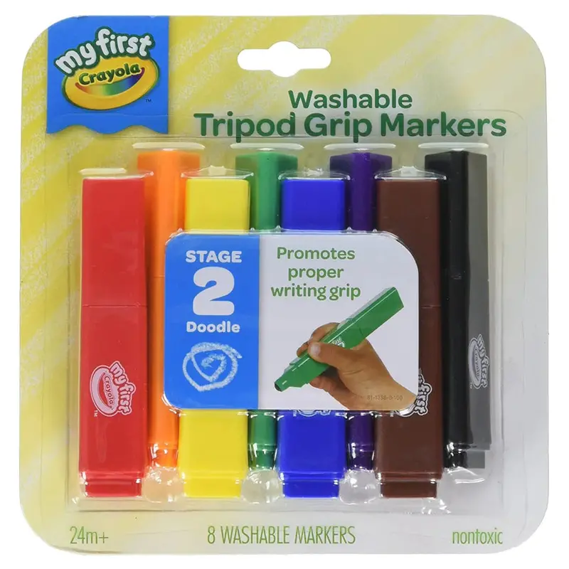 Crayola My First Tripod-Grip Washable Markers – 8-Pack 1