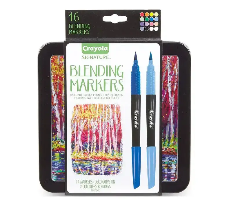 Crayola Signature Blending Markers In Collector’S Tin – 16 Colors 1