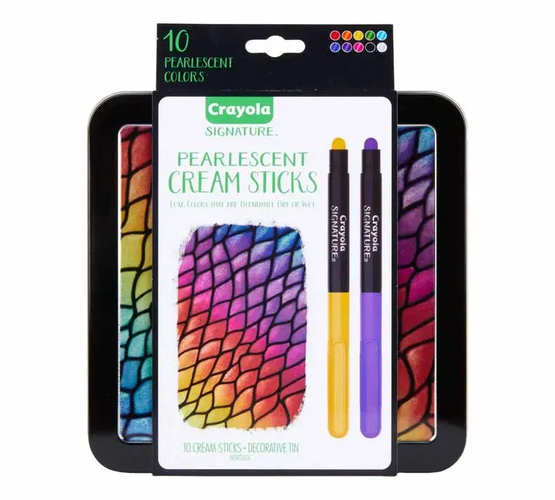 Crayola Signature Pearlescent Cream Sticks – 10-Color Set 1