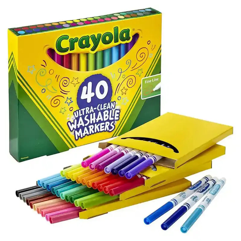 Crayola Ultra-Clean Washable Fine-Line Markers (40-Pack) 1