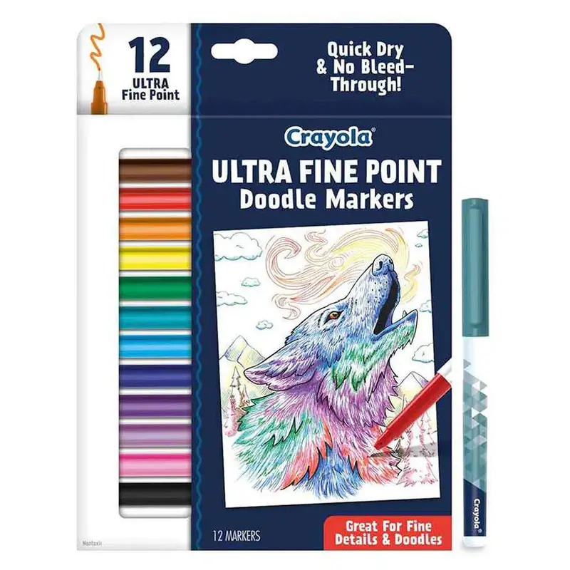 Crayola Ultra-Fine Doodle Markers – 12-Count Set 1