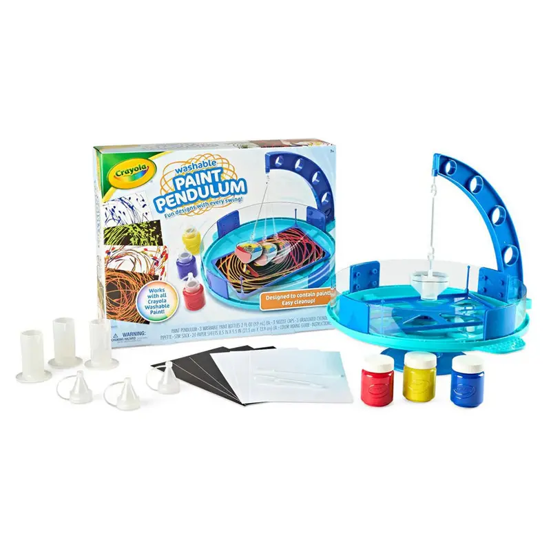 Crayola Washable Pendulum Paint Kit – 30-Piece Kinetic Art Experiment Set 1