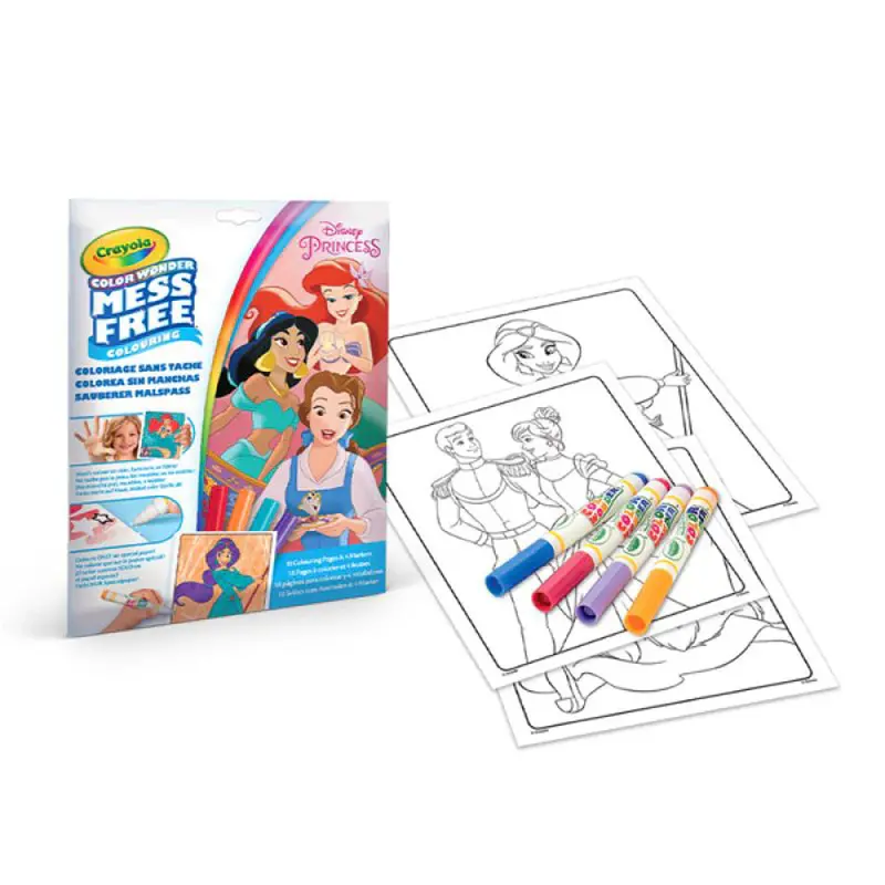 Crayola Wonder Set – Disney Princess Coloring Book + Washable Markers Kit 1