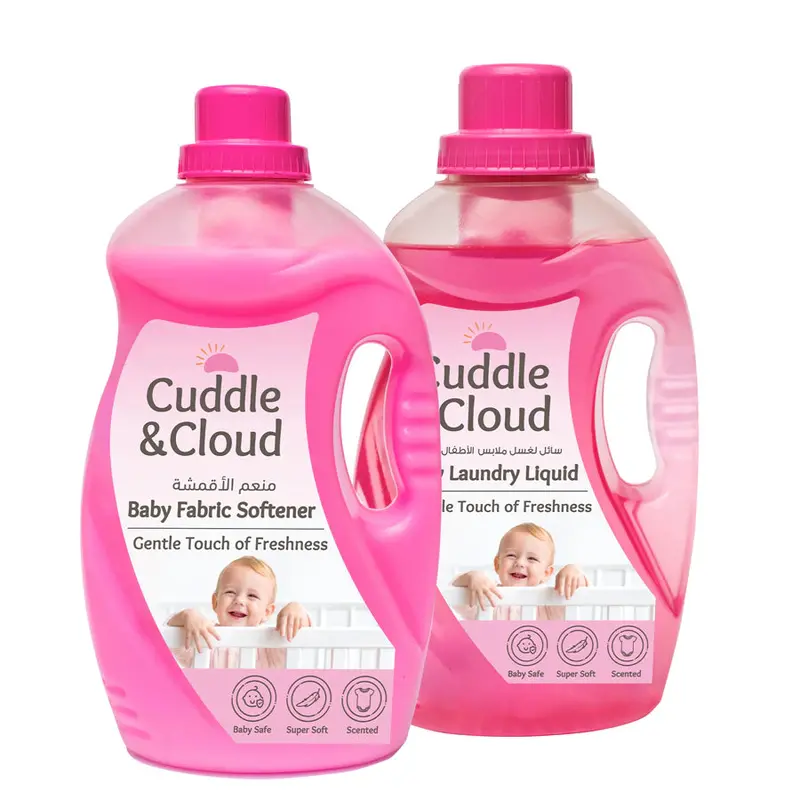 Cuddle & Cloud Baby Care Bundle: Fabric Softener (2L) + Laundry Liquid (1L) 1