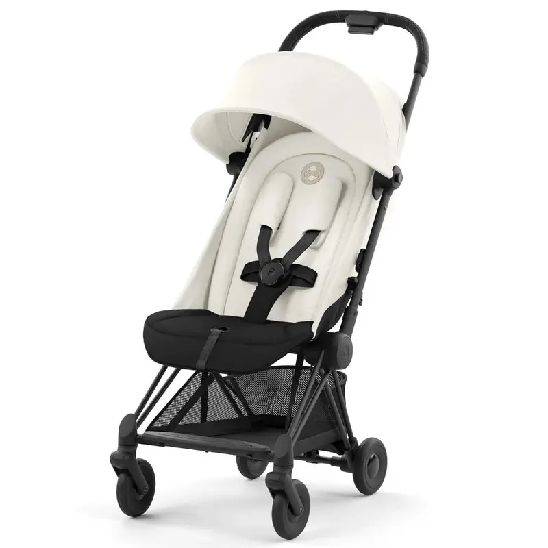 Cybex Coya Ultra-Compact Travel Stroller – Matte Black & Off White 1