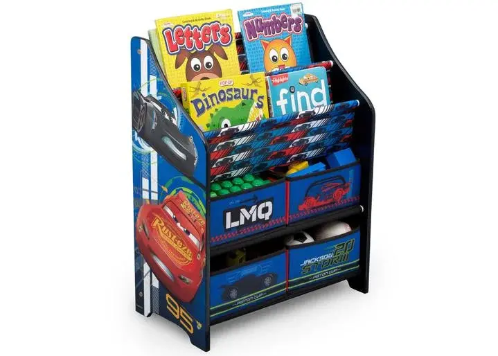 Delta Children Cars Book And Toy Organizer For Kids' Rooms 1