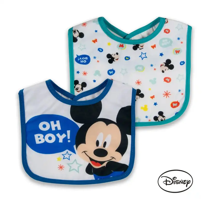 Disney Mickey Mouse Cotton Bib Set – 2-Pack 1
